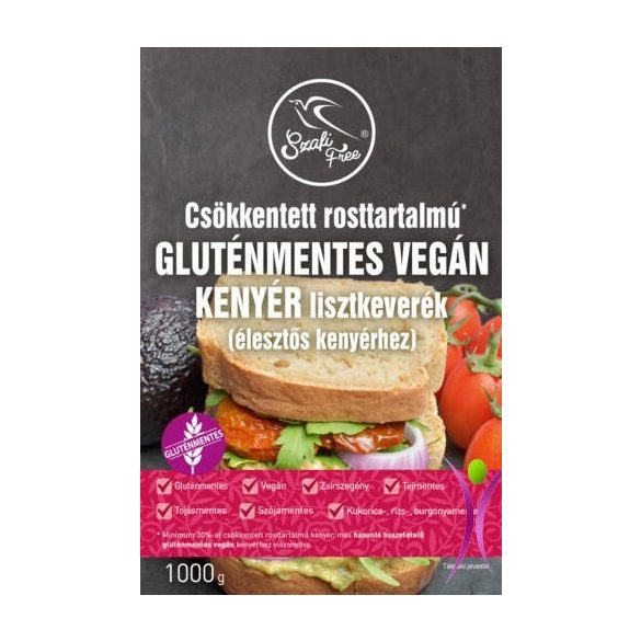SZAFI FREE CSÖKKENTETT ROSTTARTALMÚ GLUTÉNMENTES VEGÁN KENYÉR LISZTKEVERÉK (ÉLESZTŐS KENYÉRHEZ) 1000 G