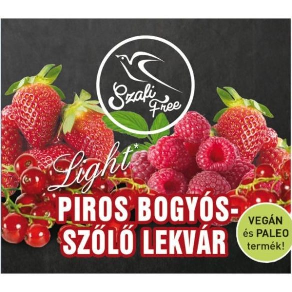 SZAFI FREE PIROS BOGYÓS-SZŐLŐ LEKVÁR 350 G